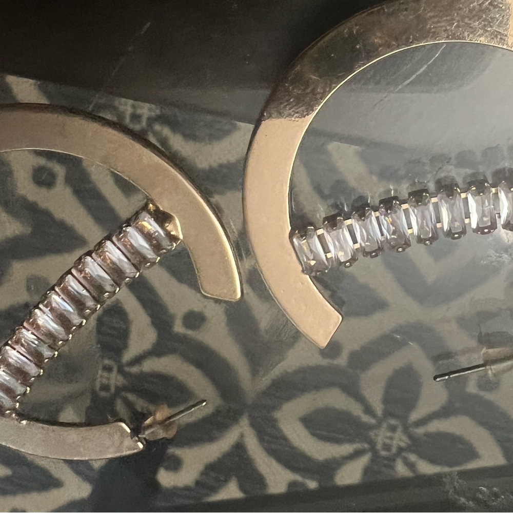 Gold and Silver Hoop Earrings